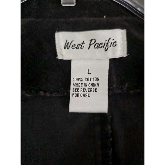 West Pacific ~Woman Size L~ Brown Velvet Embellished Blazer Jacket Unlined. - Picture 7 of 16